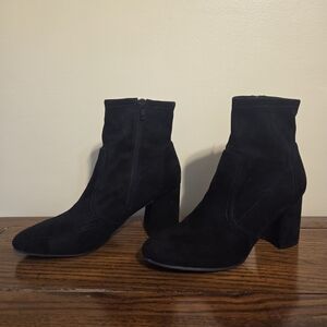 Nine West Black Suede Heeled Boots